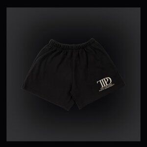 Taylor Swift Tortured Poets Department Black Sweatshorts